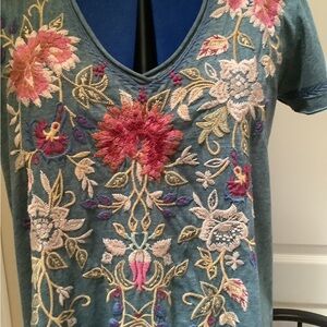 Johnny Was embroidered shift